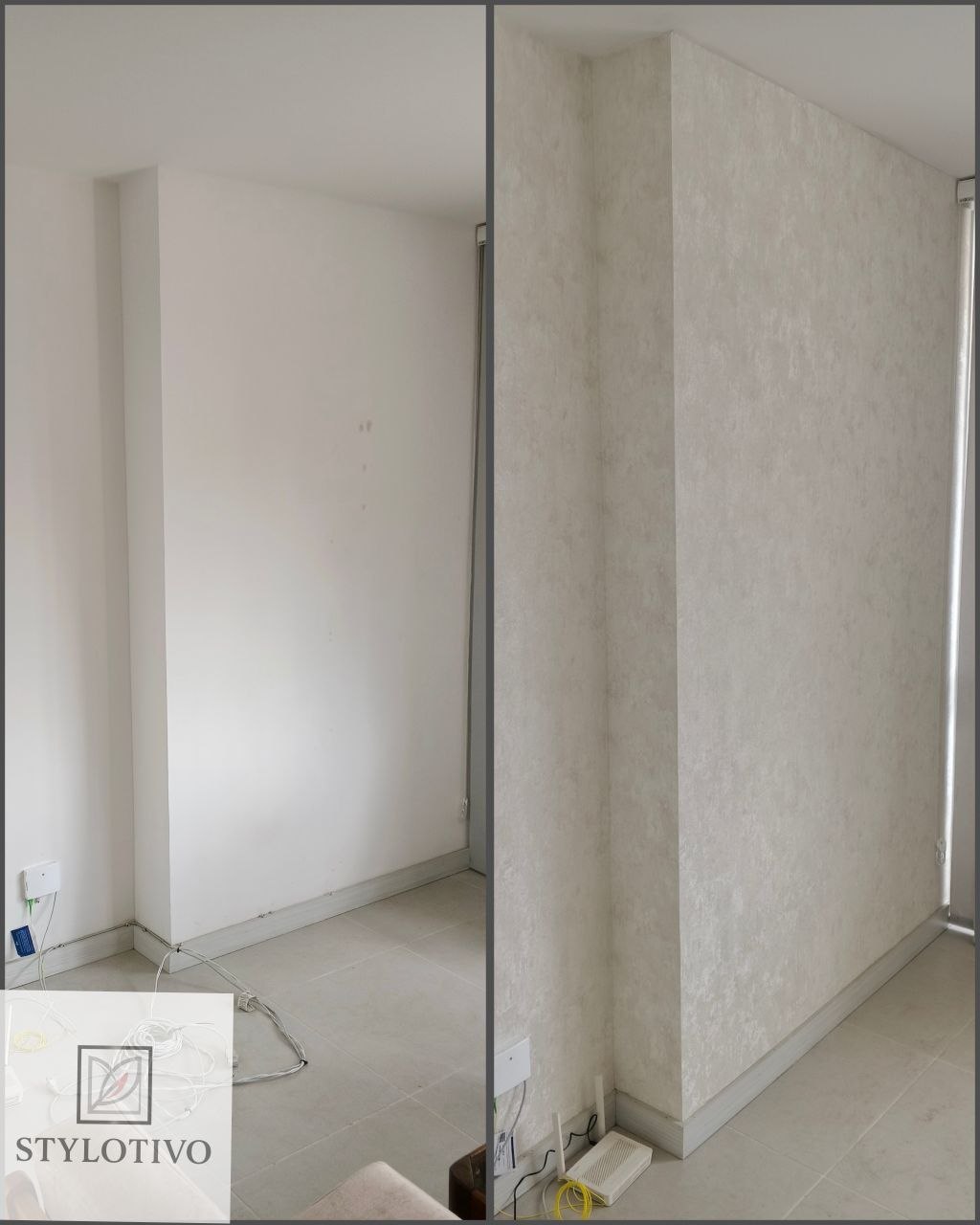 Instalación de papel de colgadura